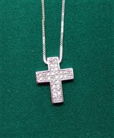 Collana Miluna Donna Le Croci Gemme Preziose in Oro Diamante 0.089 Ct CLD4711 - CLD4711